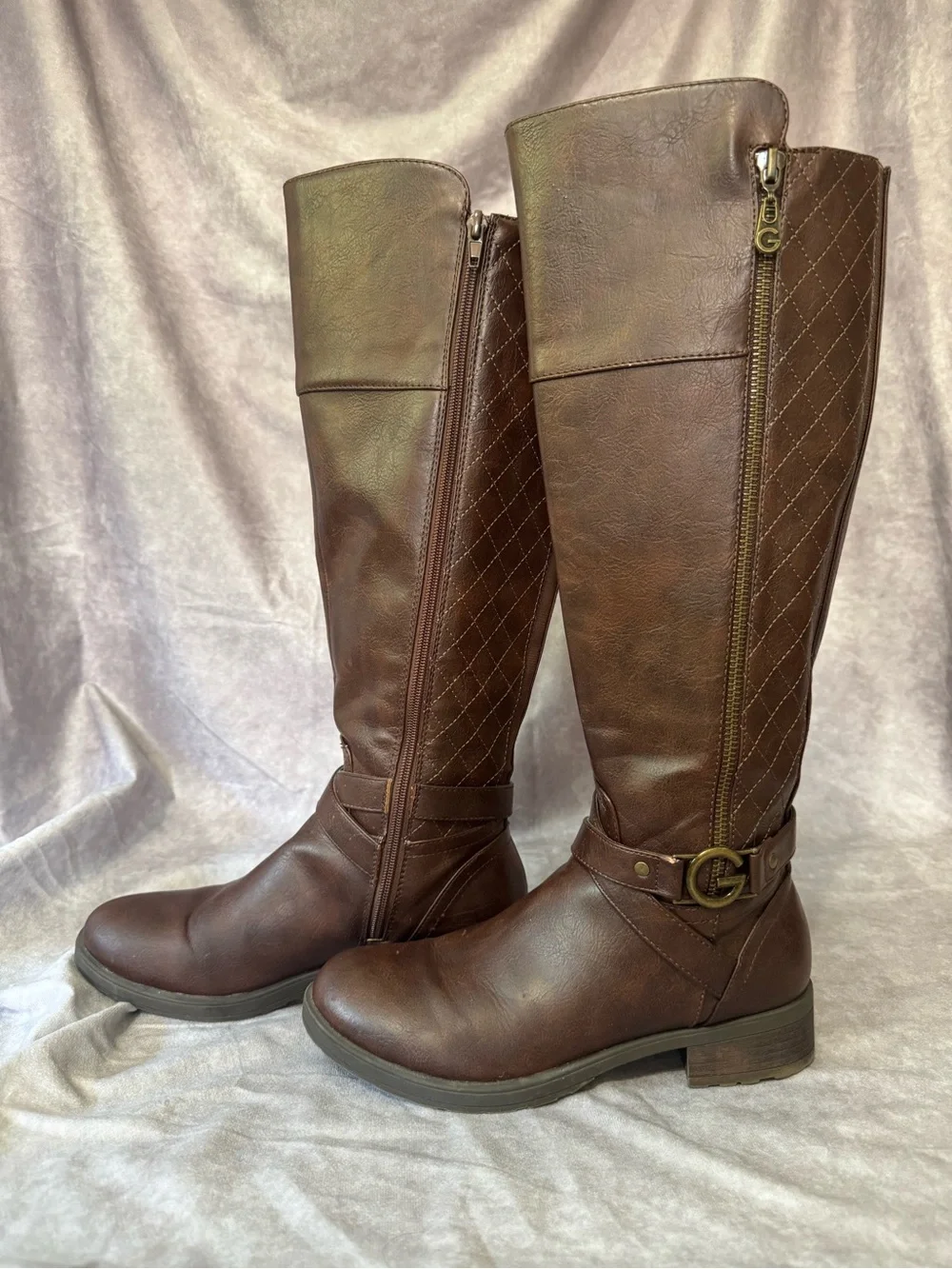 G by Guess Women's Knee-High Leather Riding Boots